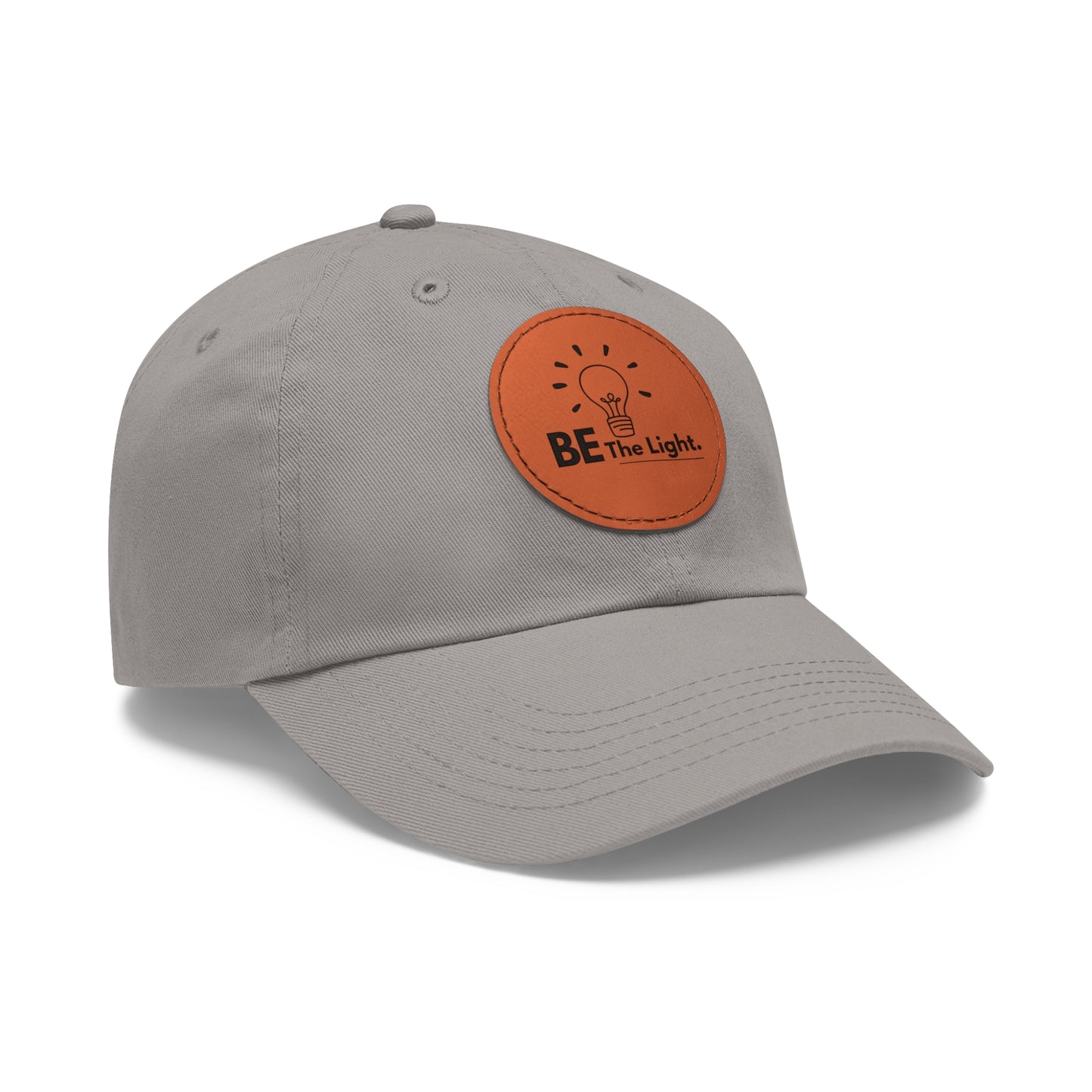 Dad Hat with Leather Patch (Round)