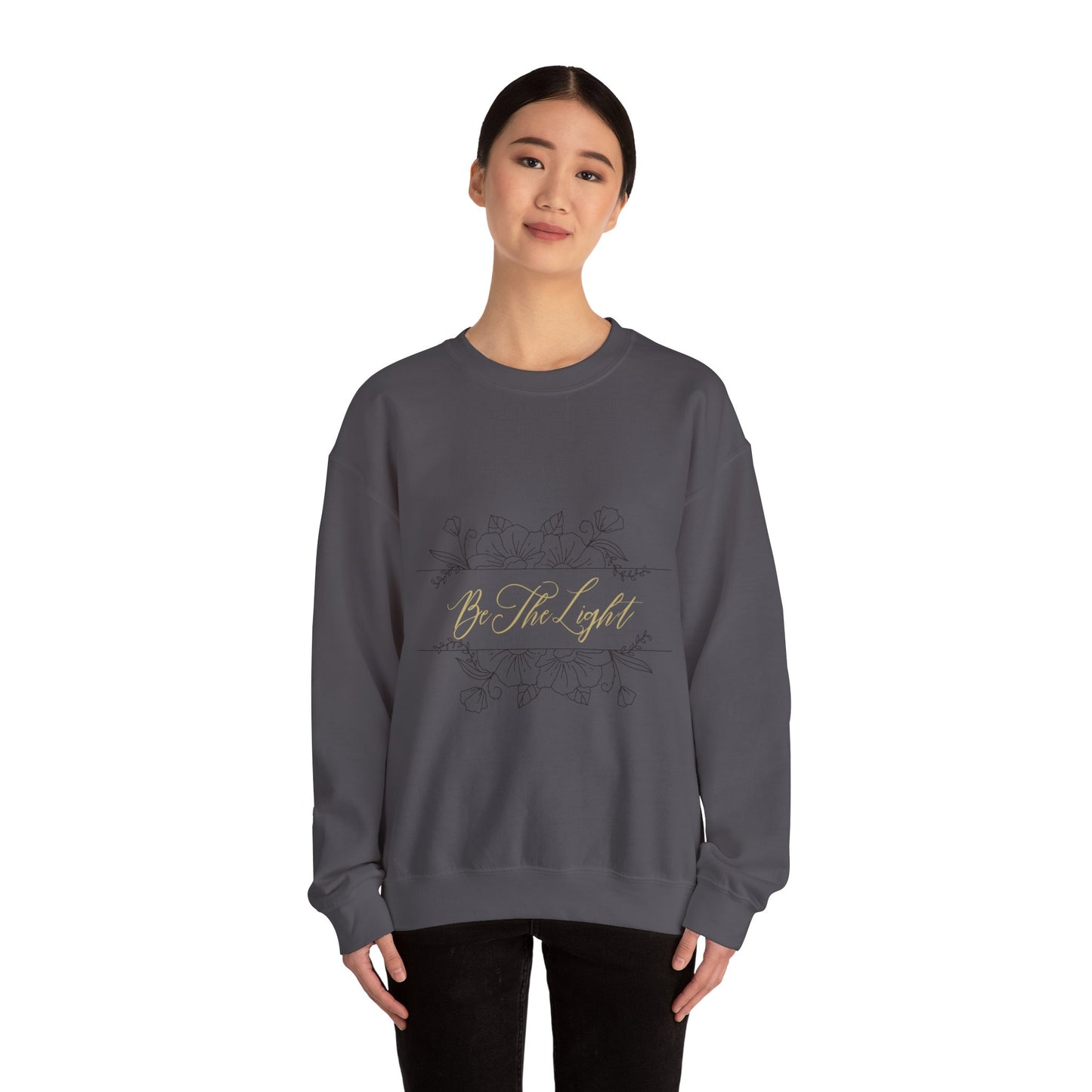 Be The Light- Cursive- Women's Crewneck Sweater