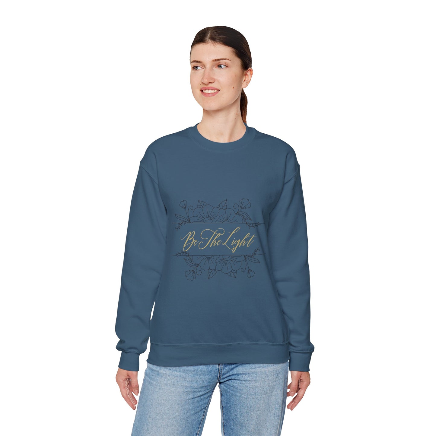 Be The Light- Cursive- Women's Crewneck Sweater