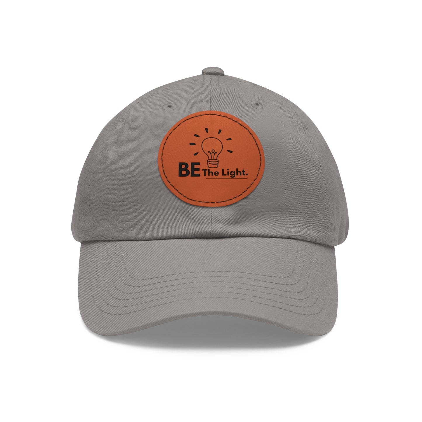 Dad Hat with Leather Patch (Round)