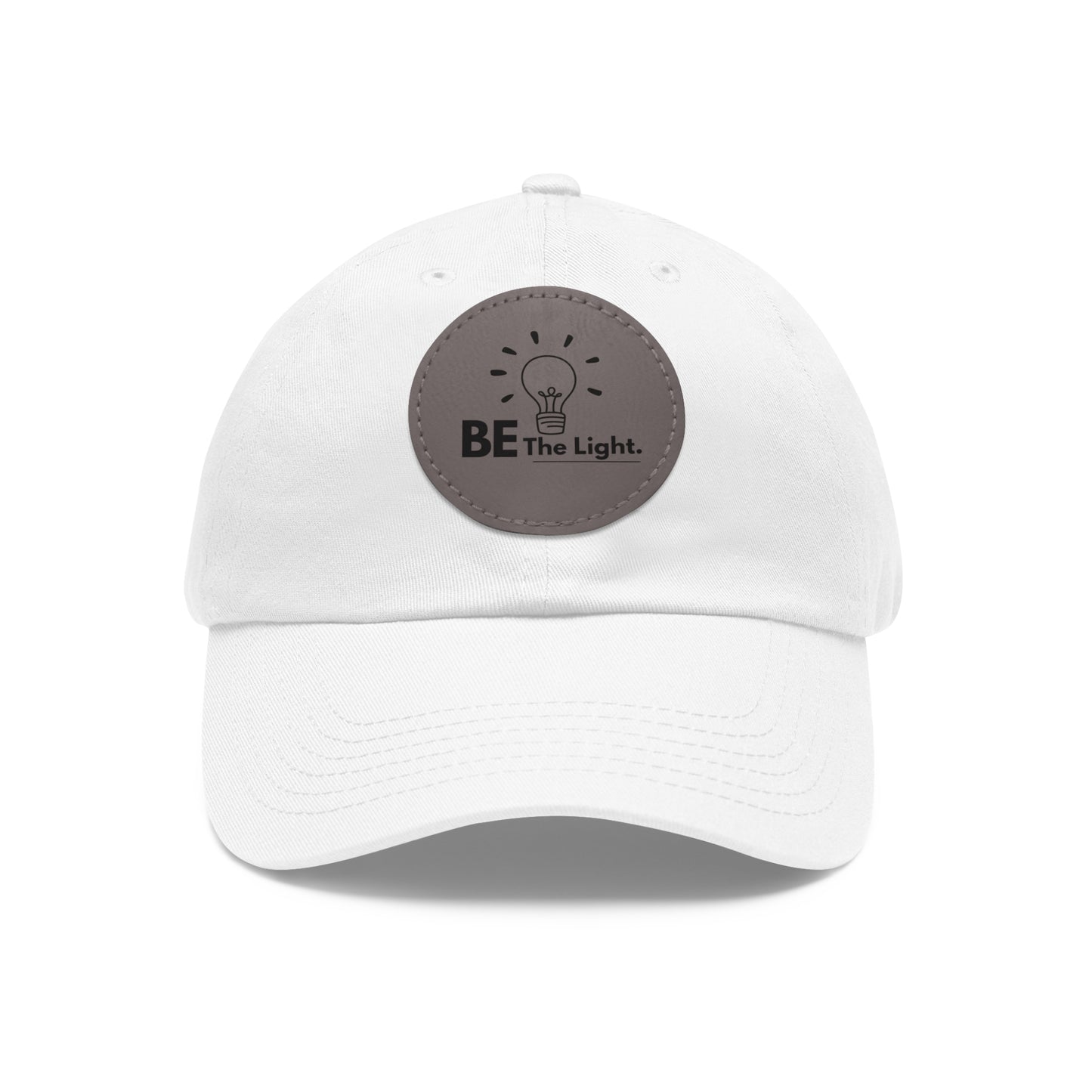 Dad Hat with Leather Patch (Round)