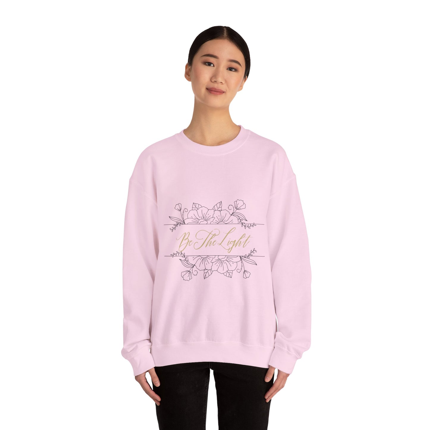 Be The Light- Cursive- Women's Crewneck Sweater