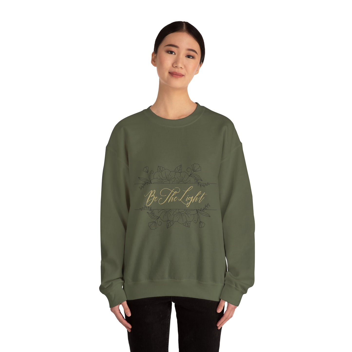 Be The Light- Cursive- Women's Crewneck Sweater