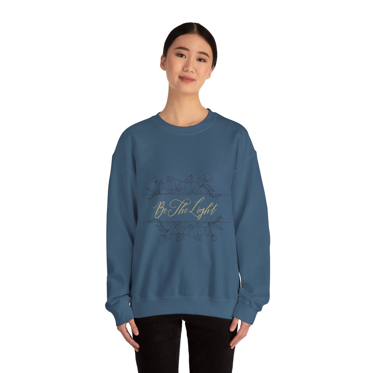 Be The Light- Cursive- Women's Crewneck Sweater