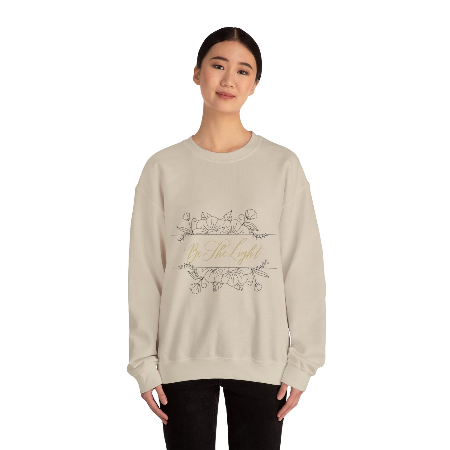 Be The Light- Cursive- Women's Crewneck Sweater